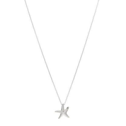 Tiffany Sterling Silver 15mm Elsa Peretti Starfish Pendant Necklace 1 of 4
