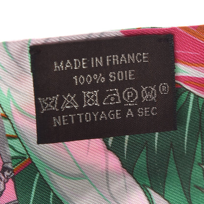 Hermes Silk Cheval Phoenix Twilly Fuchsia Vert Rose 3 of 5