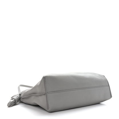 Loewe Calfskin Mini Flamenco Knot Clutch Pearl Grey 4 of 9