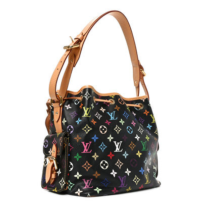 Louis Vuitton Monogram Multicolor Petit Noe Black 3 of 9