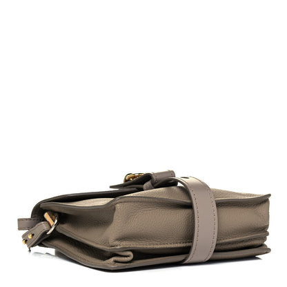 Chloe Shiny Grained Calfskin Small Aby Day Shoulder Bag Motty Grey 4 of 9