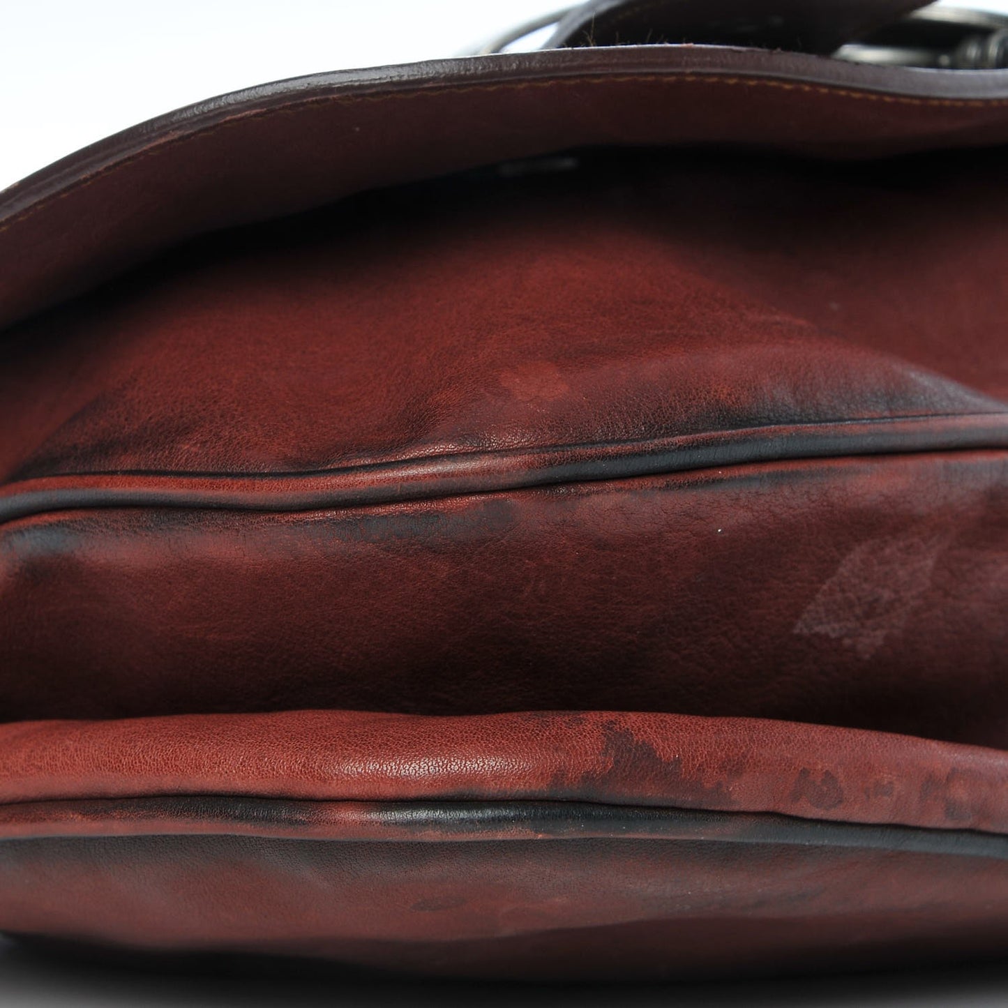 Calfskin Medium Gaucho Double Saddle Bag Red