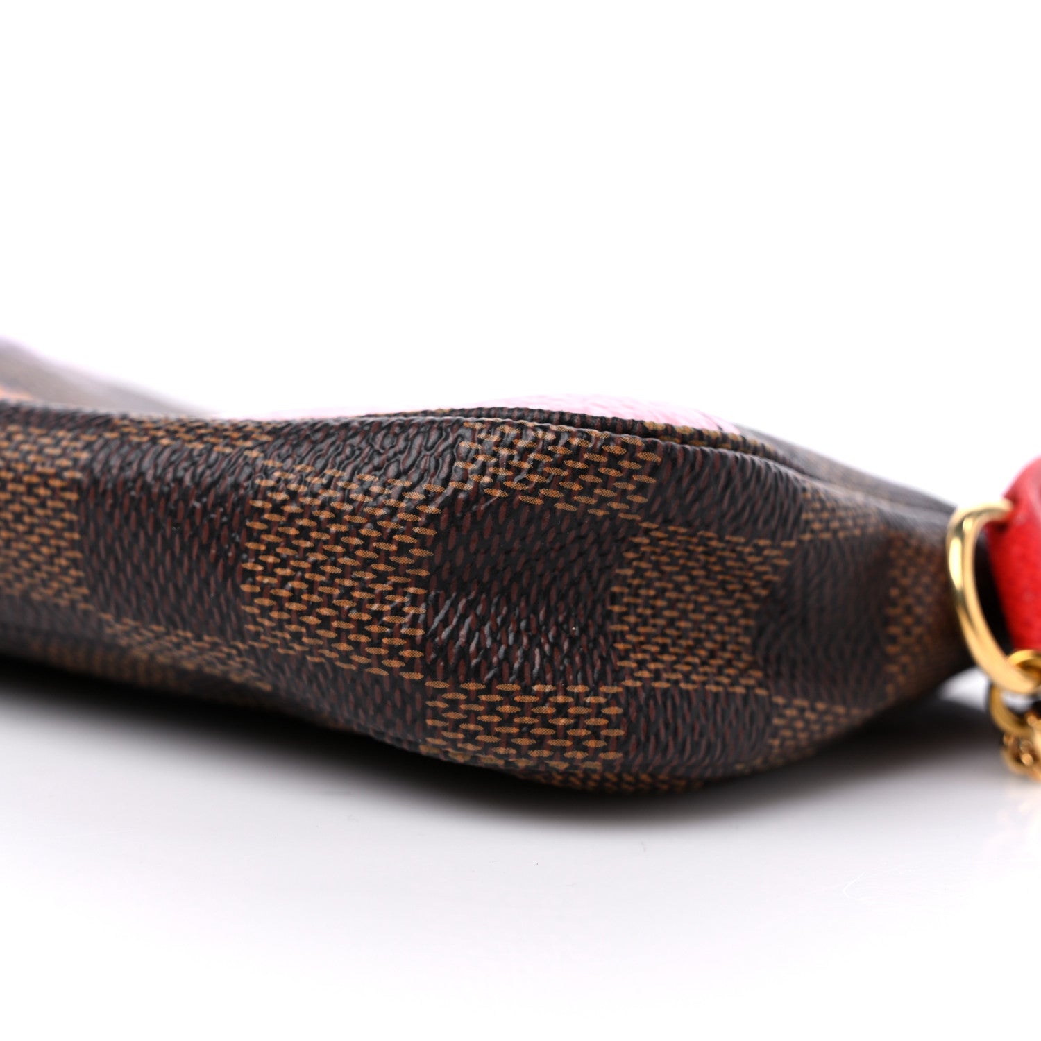 Louis Vuitton Damier Ebene 2019 Christmas Animation Mini Pochette Accessories Red 9 of 10