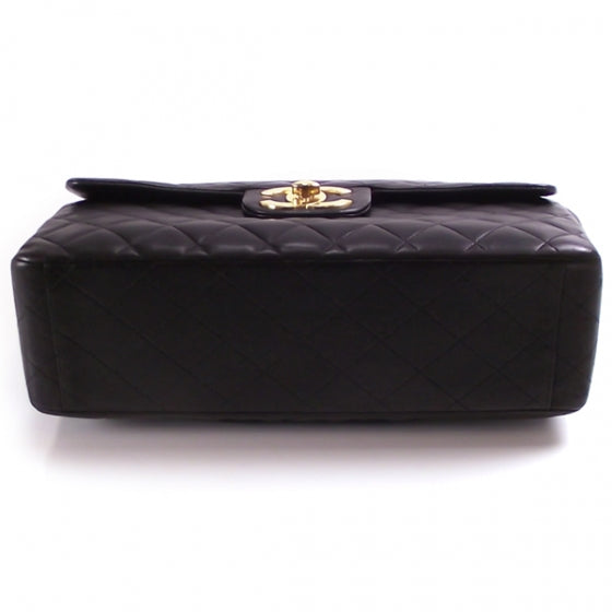 Chanel Vintage Leather Jumbo Classic Flap Black 5 of 13