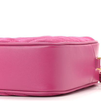Saint Laurent Suede Matelasse Monogram Lou Camera Bag Rose 10 of 11