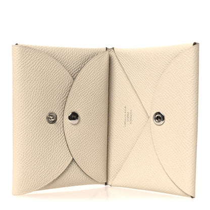 Hermes Epsom Calvi Duo Card Case Craie 5 of 7