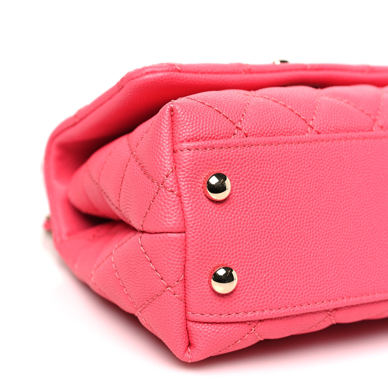 Chanel Caviar Quilted Extra Mini Coco Handle Flap Pink 9 of 10