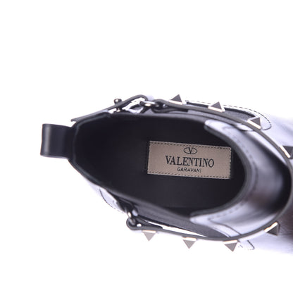 Valentino Garavani Calfskin Rockstud Chelsea 85mm Ankle Boots 38 Black 7 of 10
