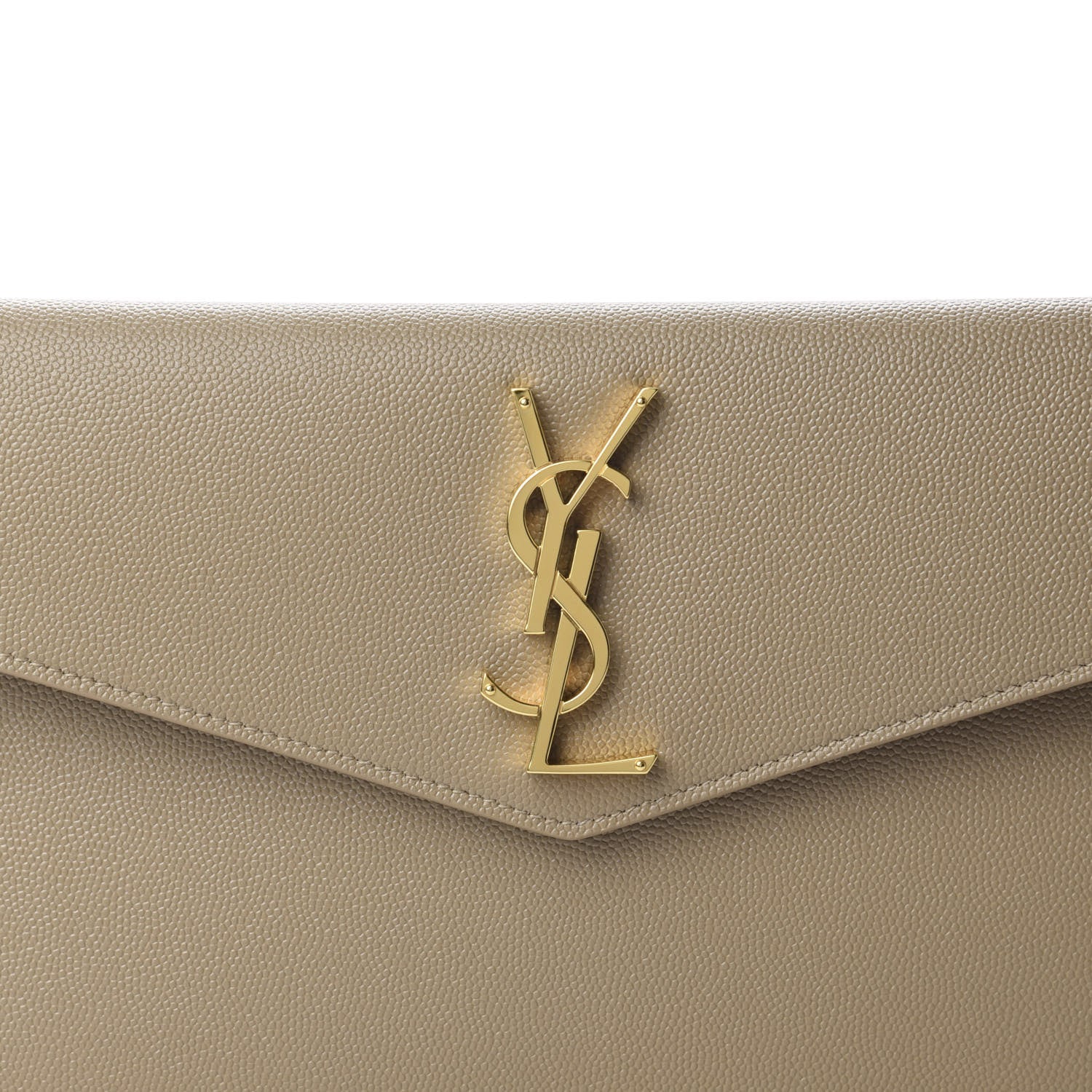 Saint Laurent Grain De Poudre Uptown Pouch Dark Beige 9 of 10