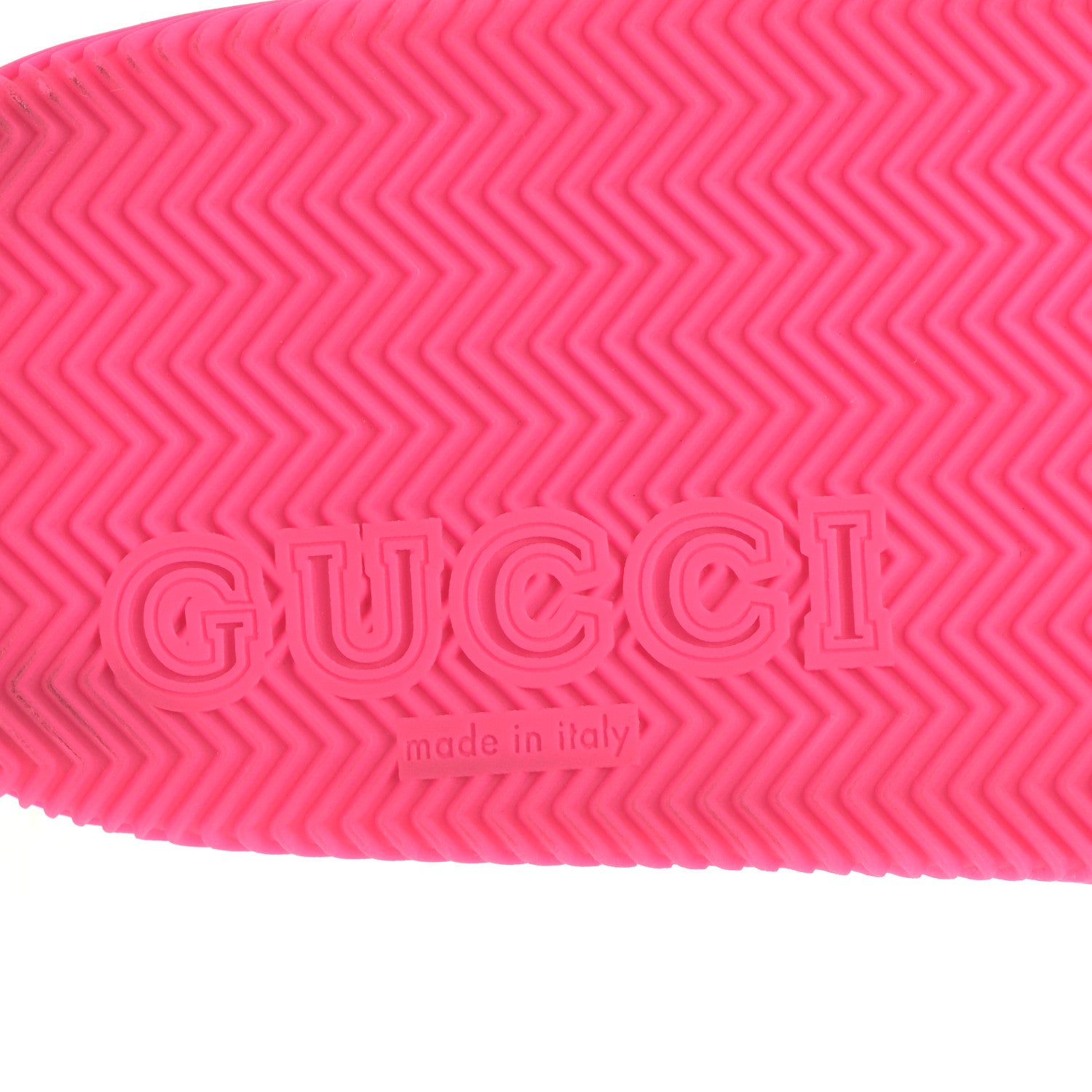 Gucci Rubber Web Womens Criss Cross Slide Sandals 40 Coral New Shamarock 6 of 8