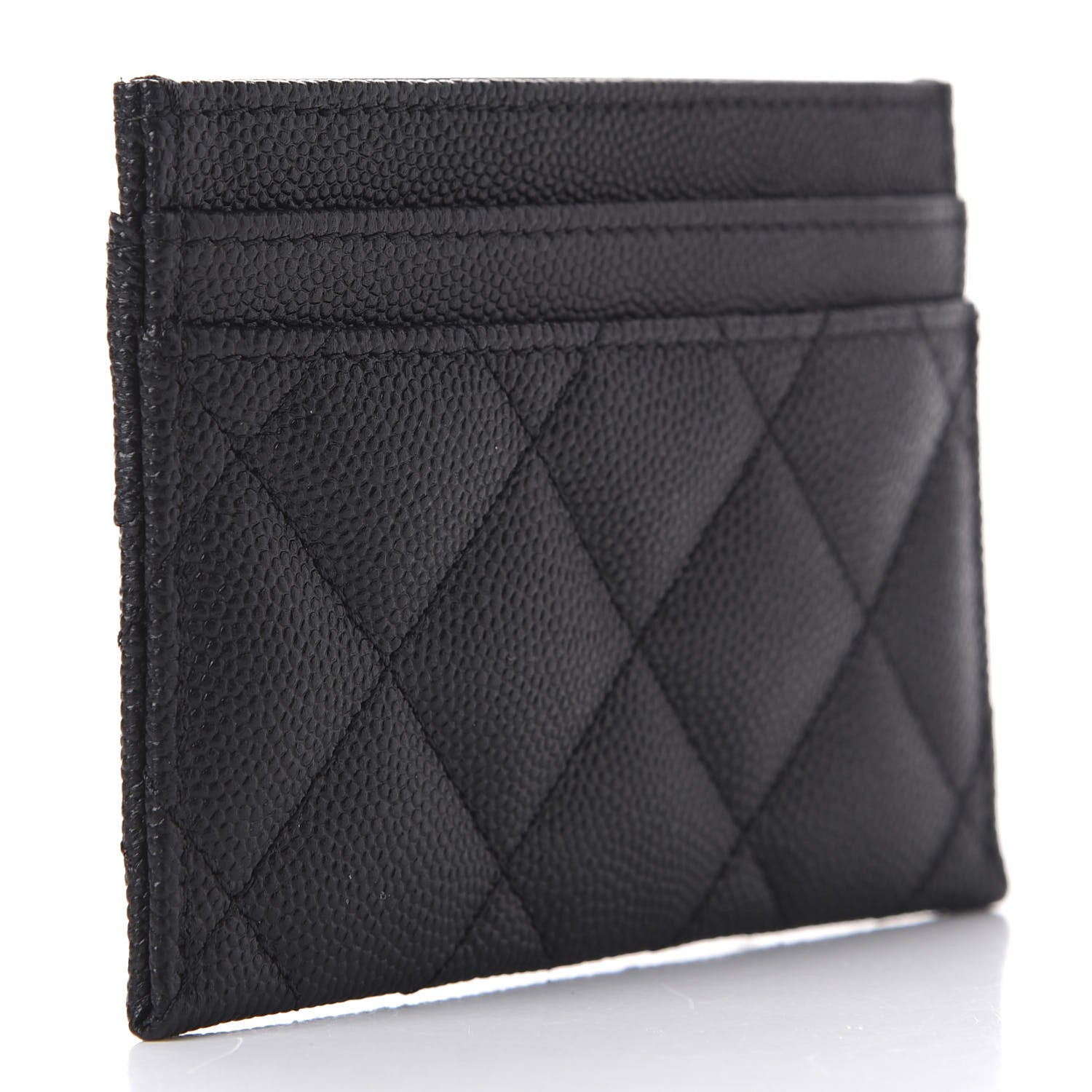 Chanel Caviar Quilted Vintage Mademoiselle Card Holder Black 3 of 9