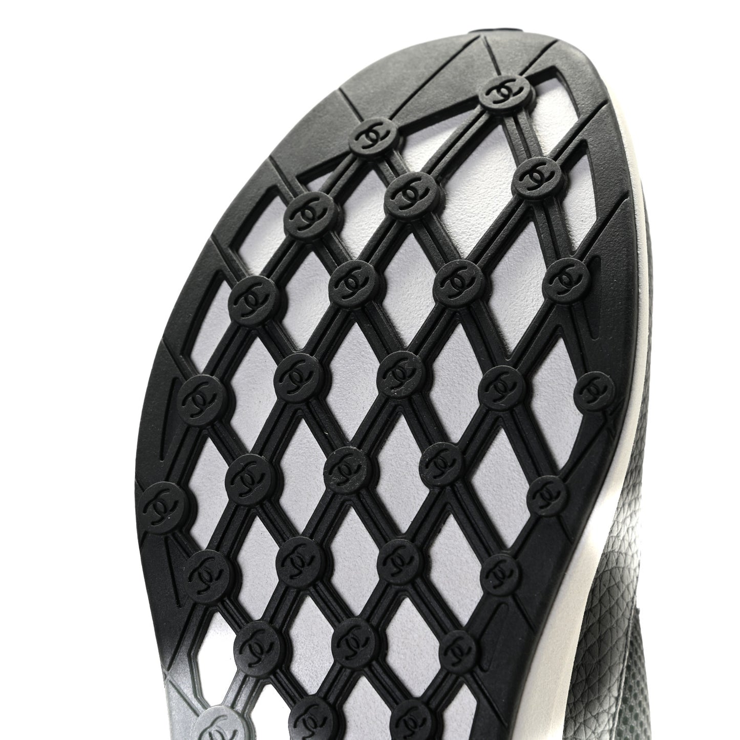 Calfskin Mesh Lycra Suede Womens Logo Sneakers 38.5 Black