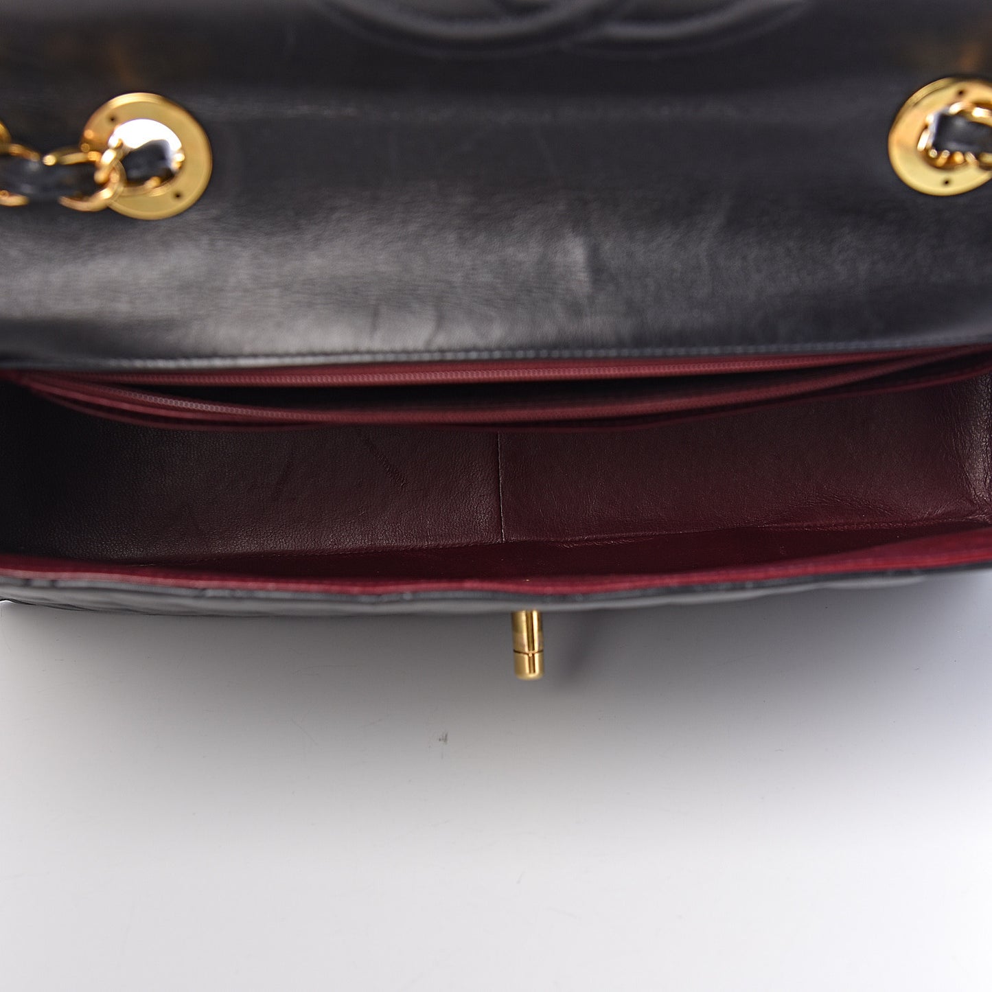 Lambskin Quilted XL Jumbo Single Flap Black