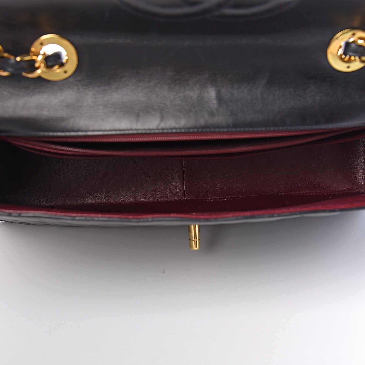 Chanel Lambskin Quilted XL Jumbo Single Flap Black 5 of 16