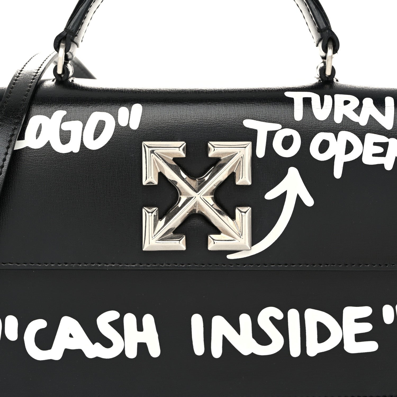 Off-White Calfskin Salary Jitney 1.4 Shoulder Bag Black 8 of 15