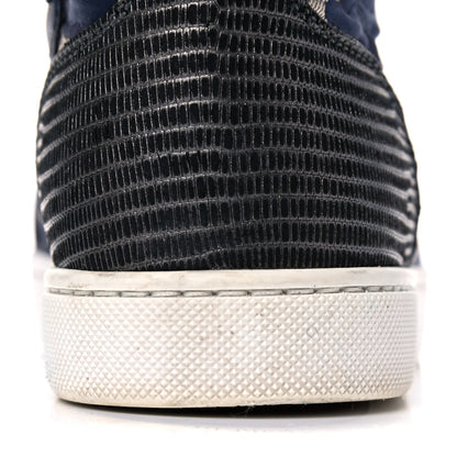 Christian Louboutin Jacquard Camoloubi Orlato Spikes Flat Sneakers 37 Navy 15 of 17