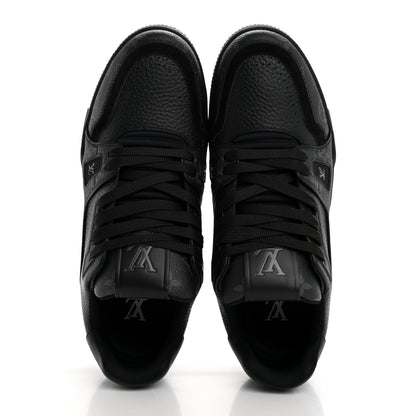 Louis Vuitton Calfskin Monogram Eclipse Mens LV Trainer Sneakers 8 Black 2 of 10