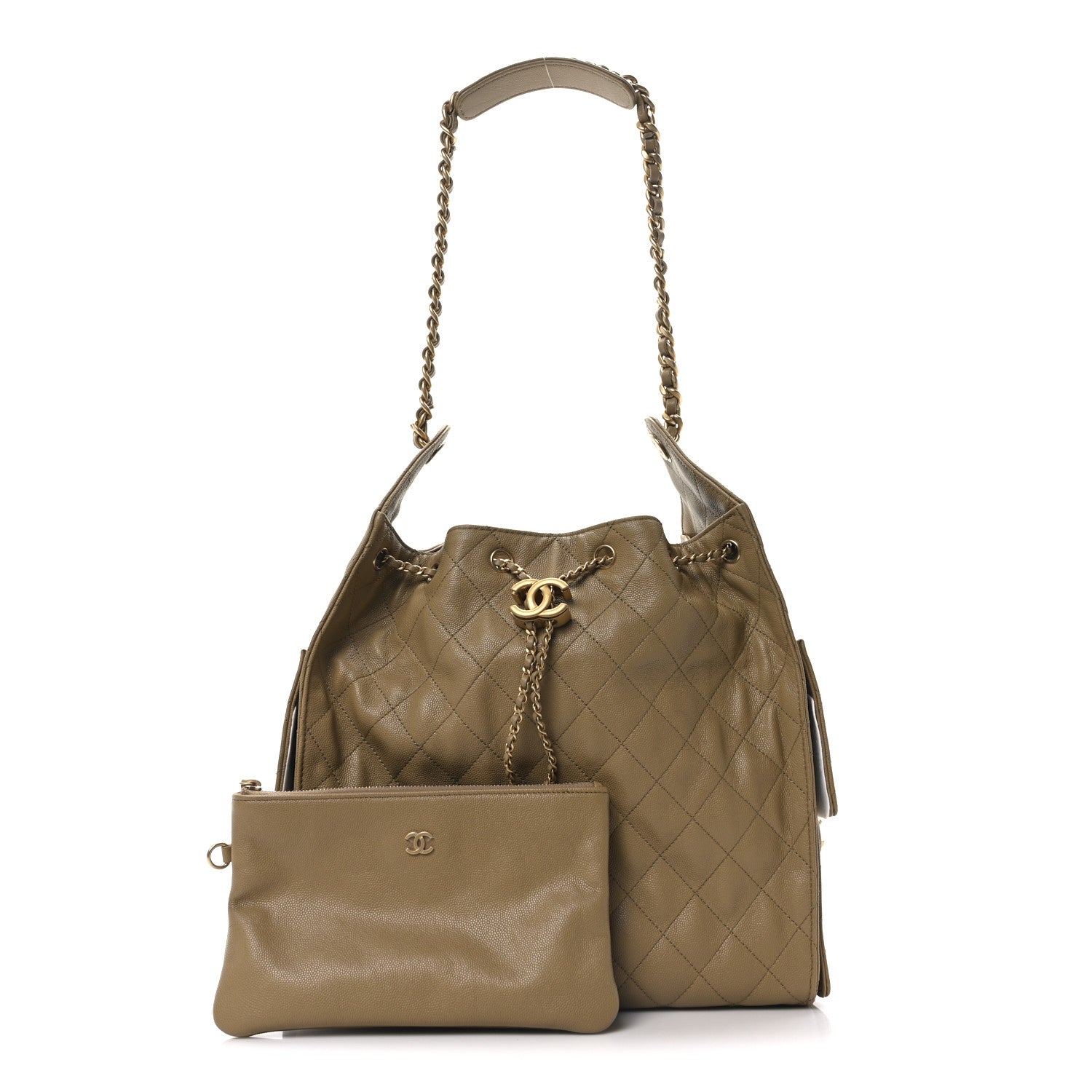 Chanel Caviar Quilted Medium Chanel 25 Handbag Dark Beige 3 of 12