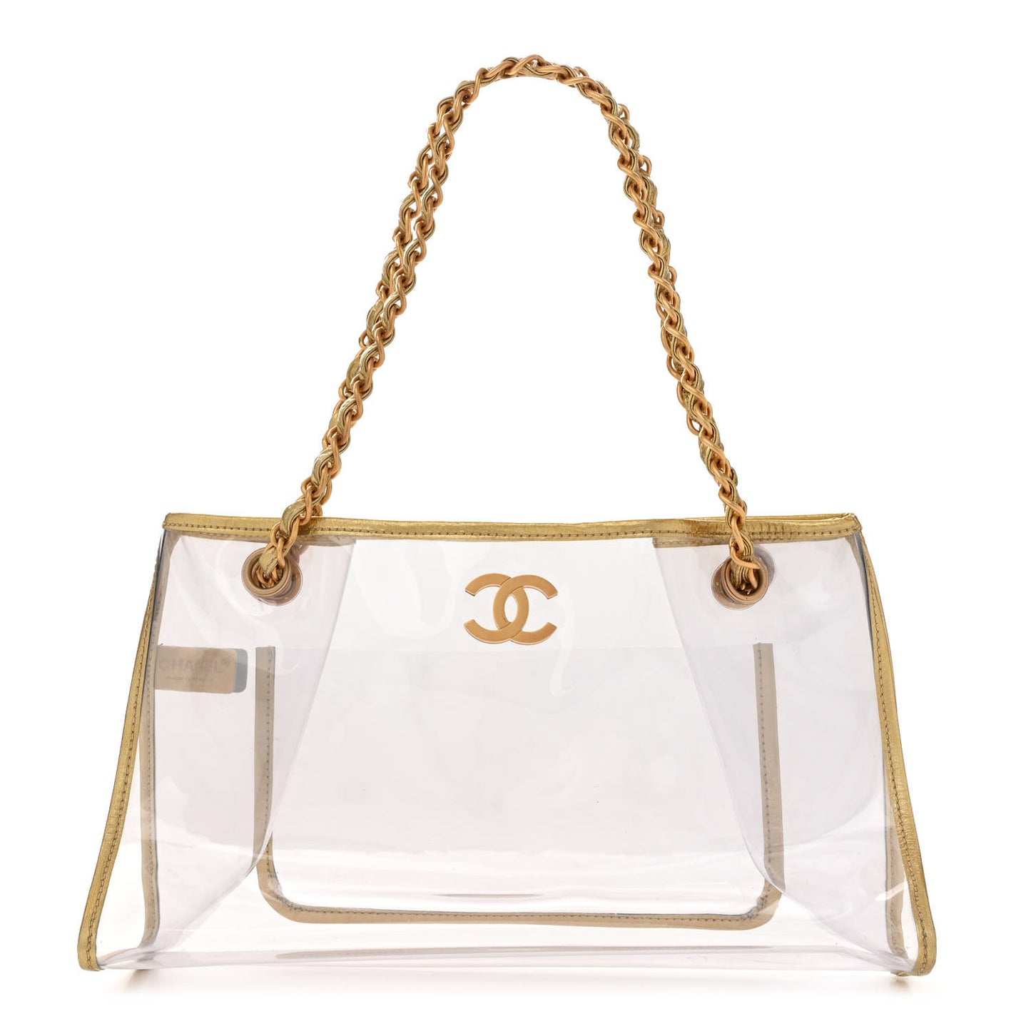 Vinyl Naked Tote Gold