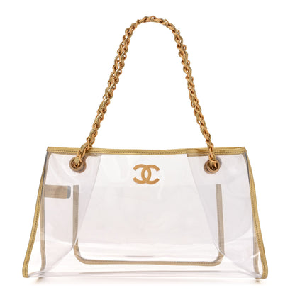 Chanel Vinyl Naked Tote Gold 1 of 10