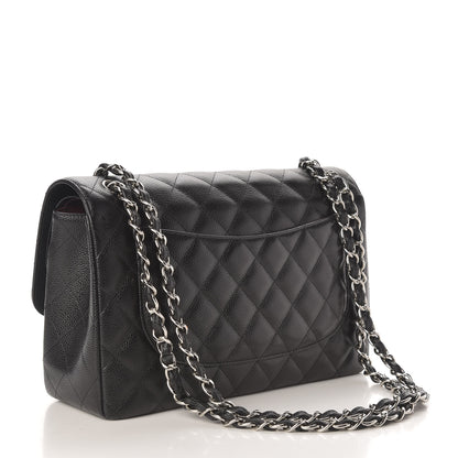 Chanel Caviar Quilted Jumbo Double Flap Black 3 of 11