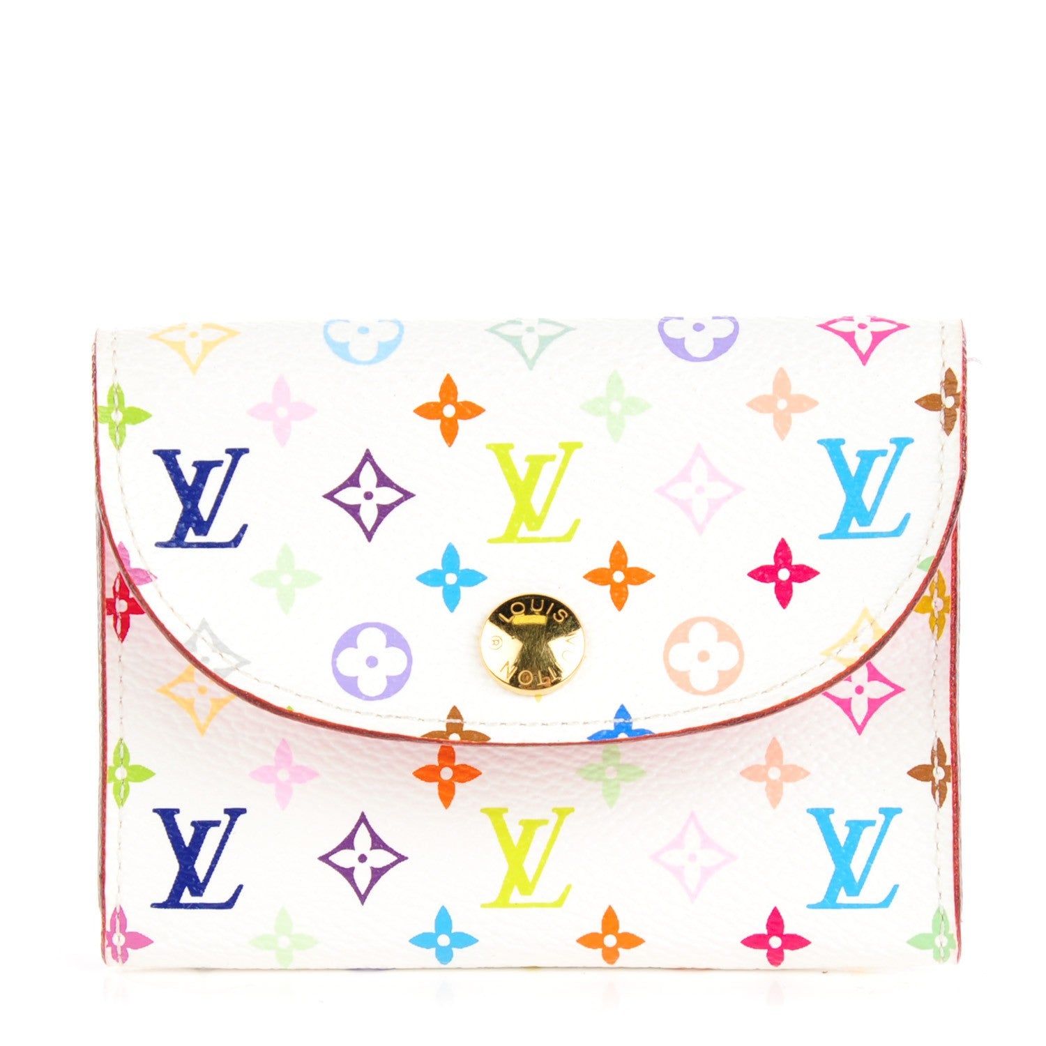 Louis Vuitton Monogram Multicolor Business Card Holder White Litchi 1 of 7