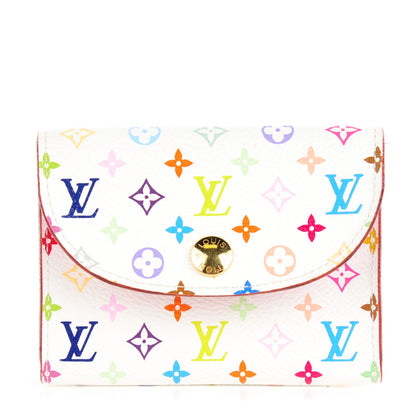 Louis Vuitton Monogram Multicolor Business Card Holder White Litchi 1 of 7