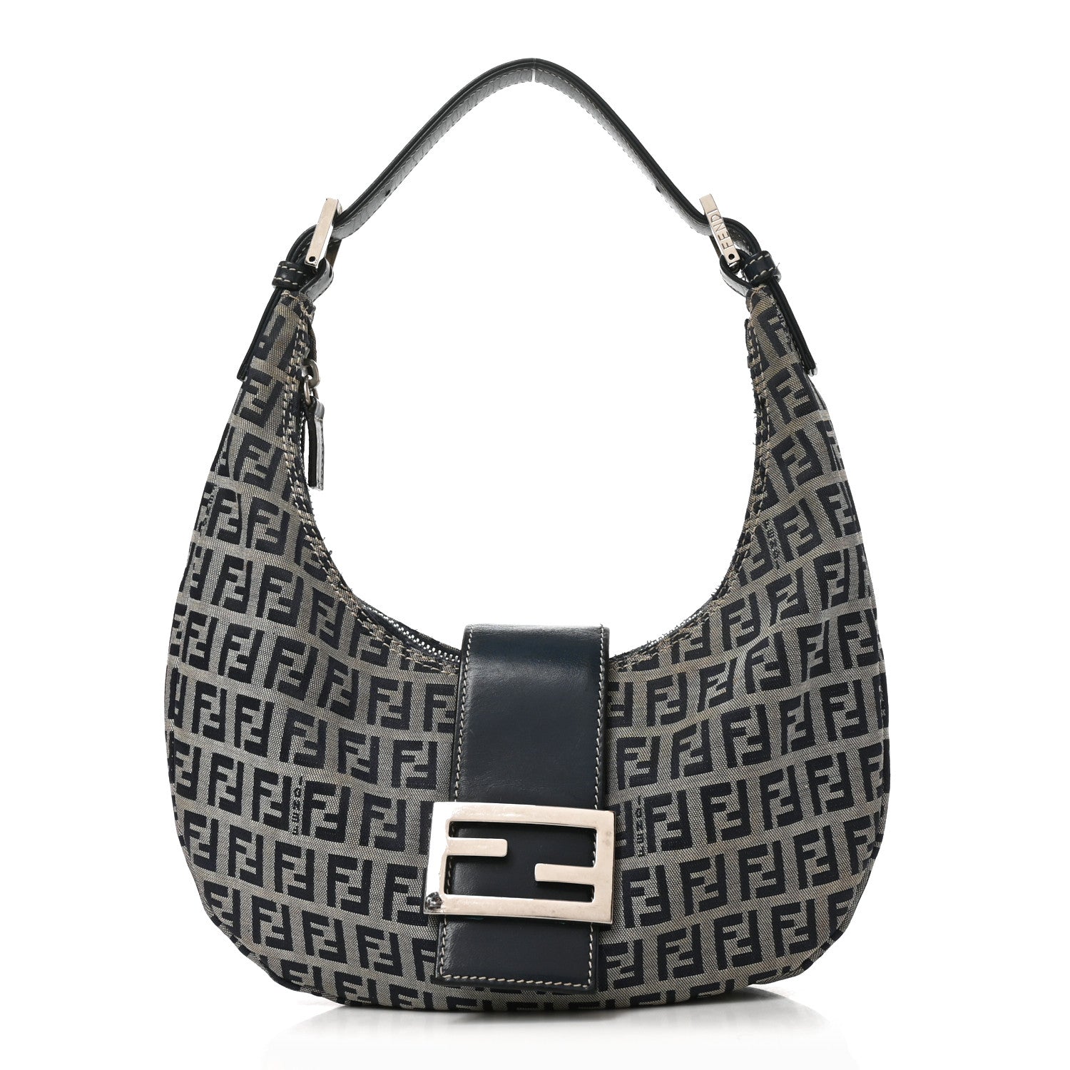 Fendi Zucchino Hobo Navy 1 of 10
