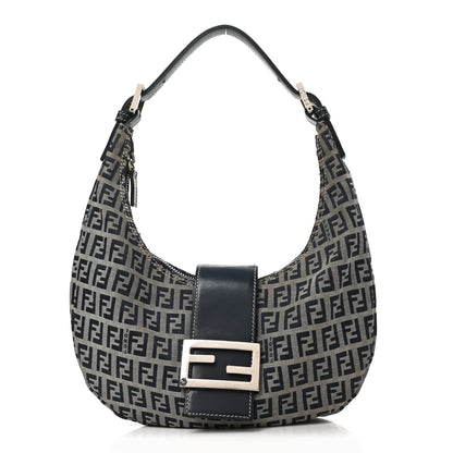 Fendi Zucchino Hobo Navy 1 of 10