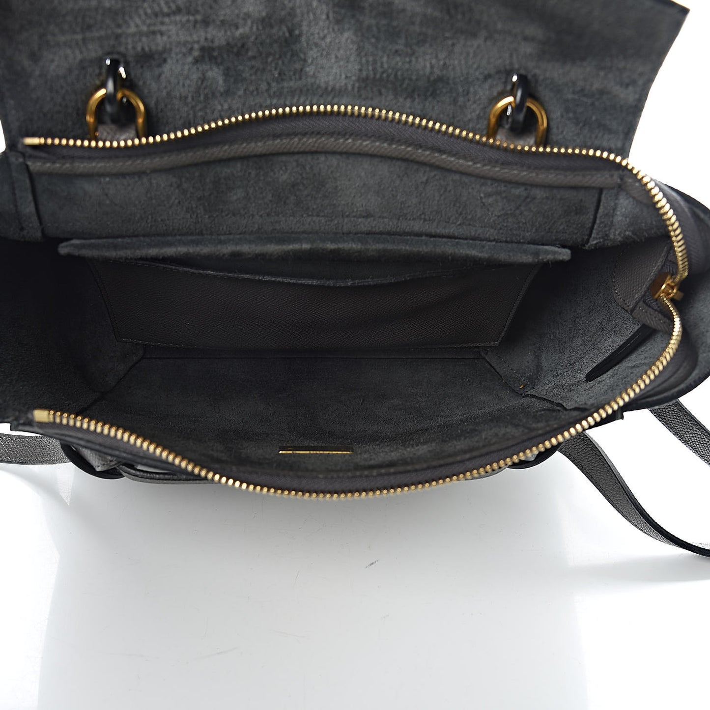 Baby Grained Calfskin Micro Belt Bag Grey