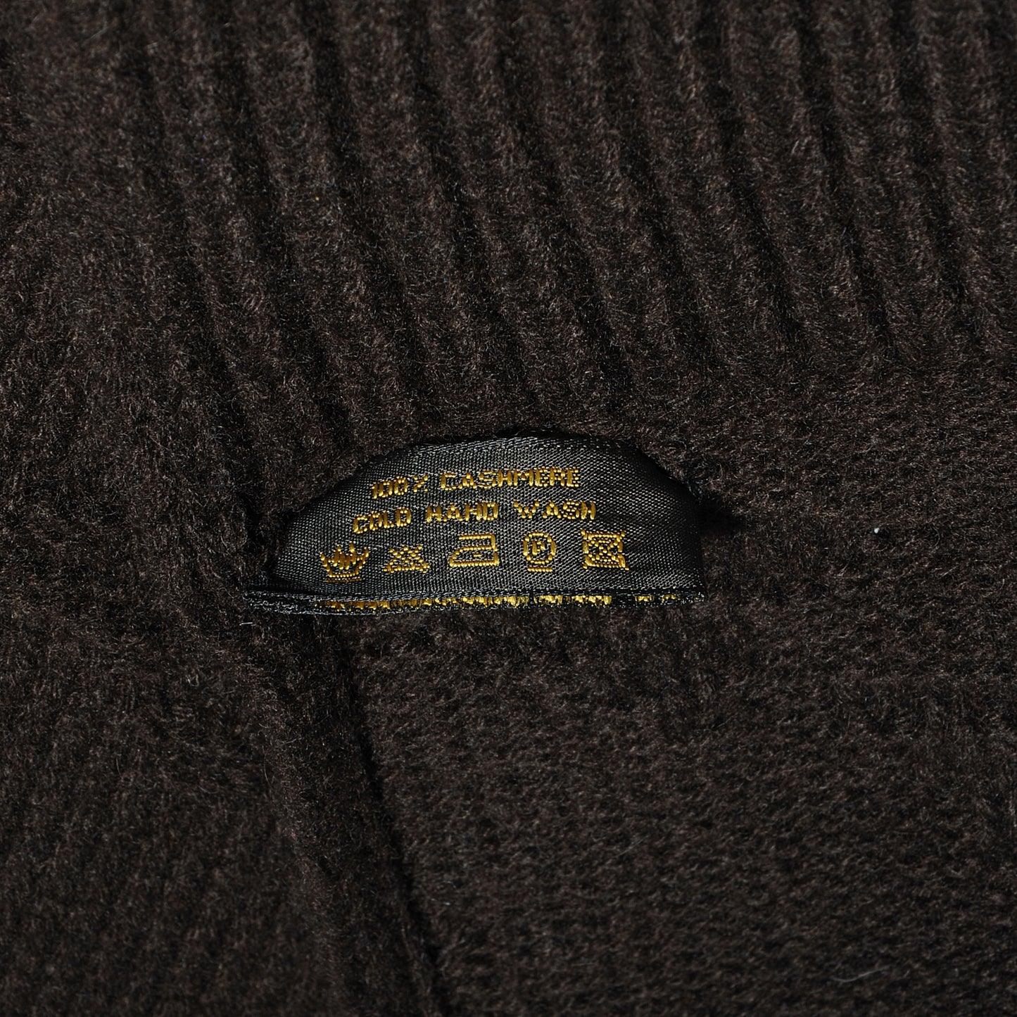 Cashmere Monogram Winter Scarf Brown