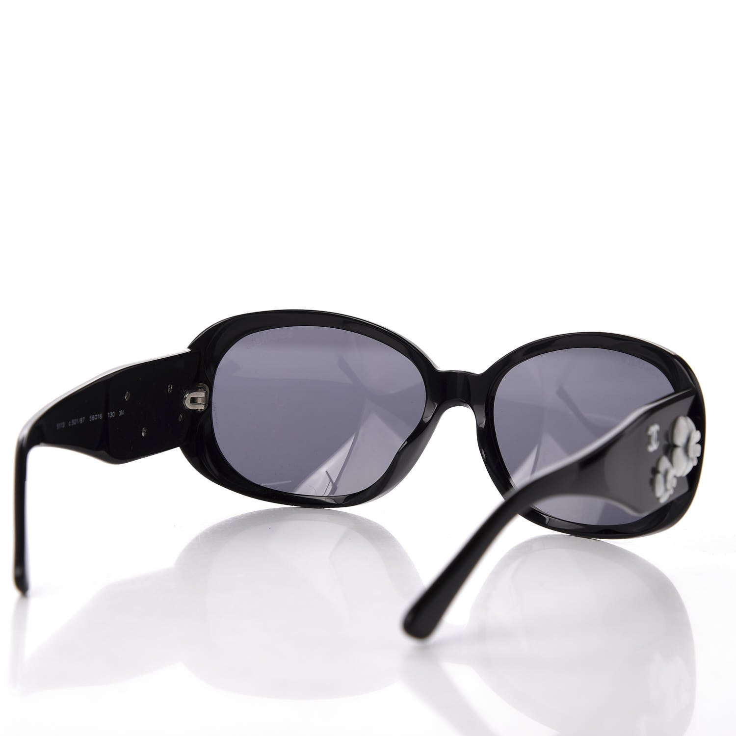 Chanel Camellia CC Sunglasses 5113 Black 4 of 8