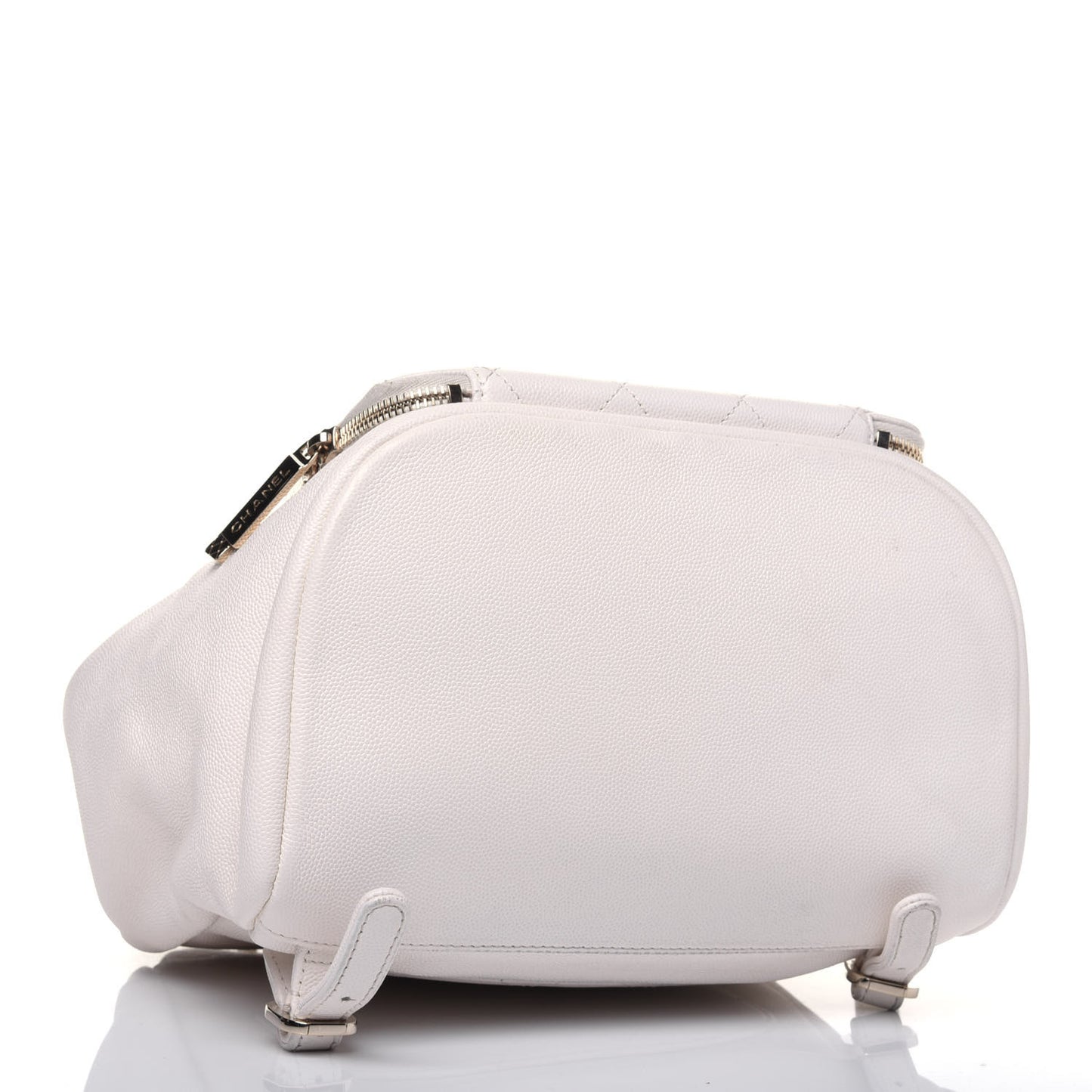 Caviar Quilted Business Affinity Backpack White