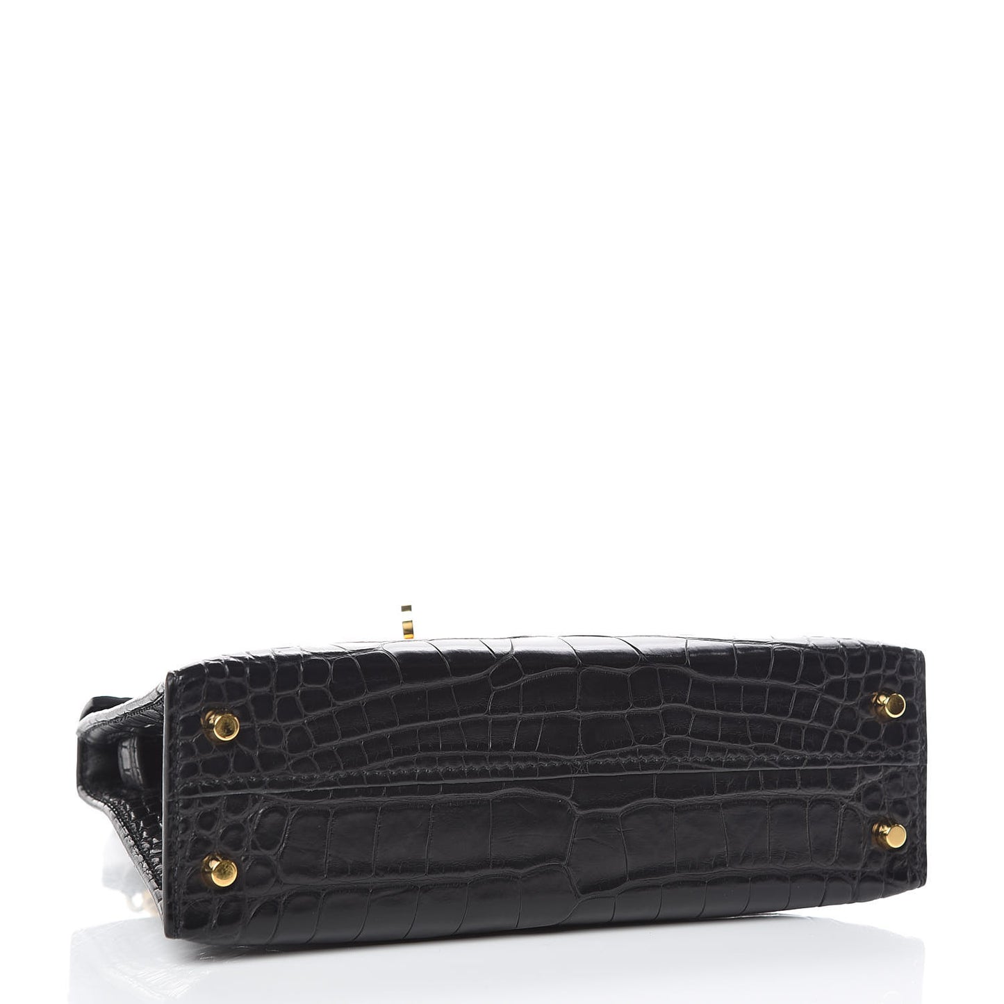 Matte Alligator Mini Kelly Sellier 20 Black