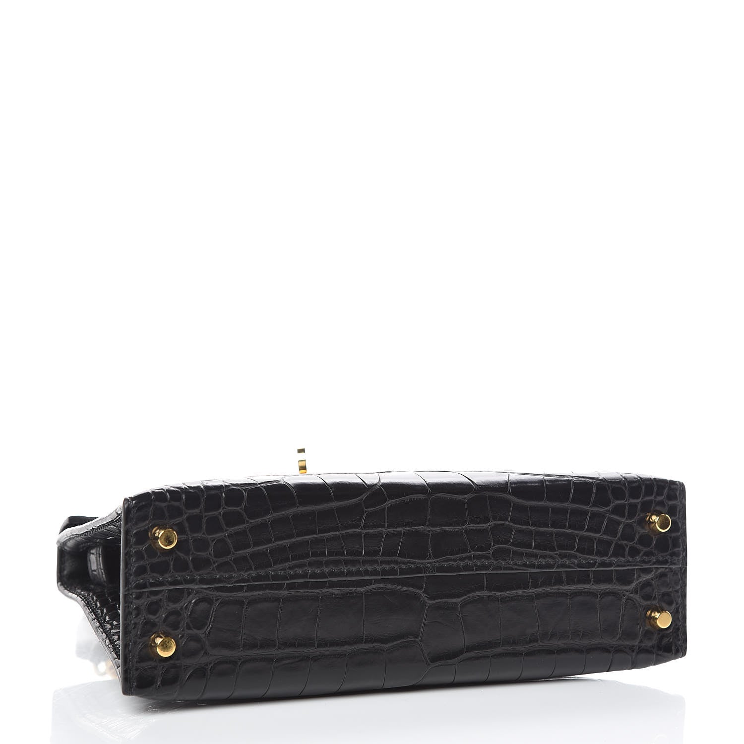 Hermes Matte Alligator Mini Kelly Sellier 20 Black 5 of 33