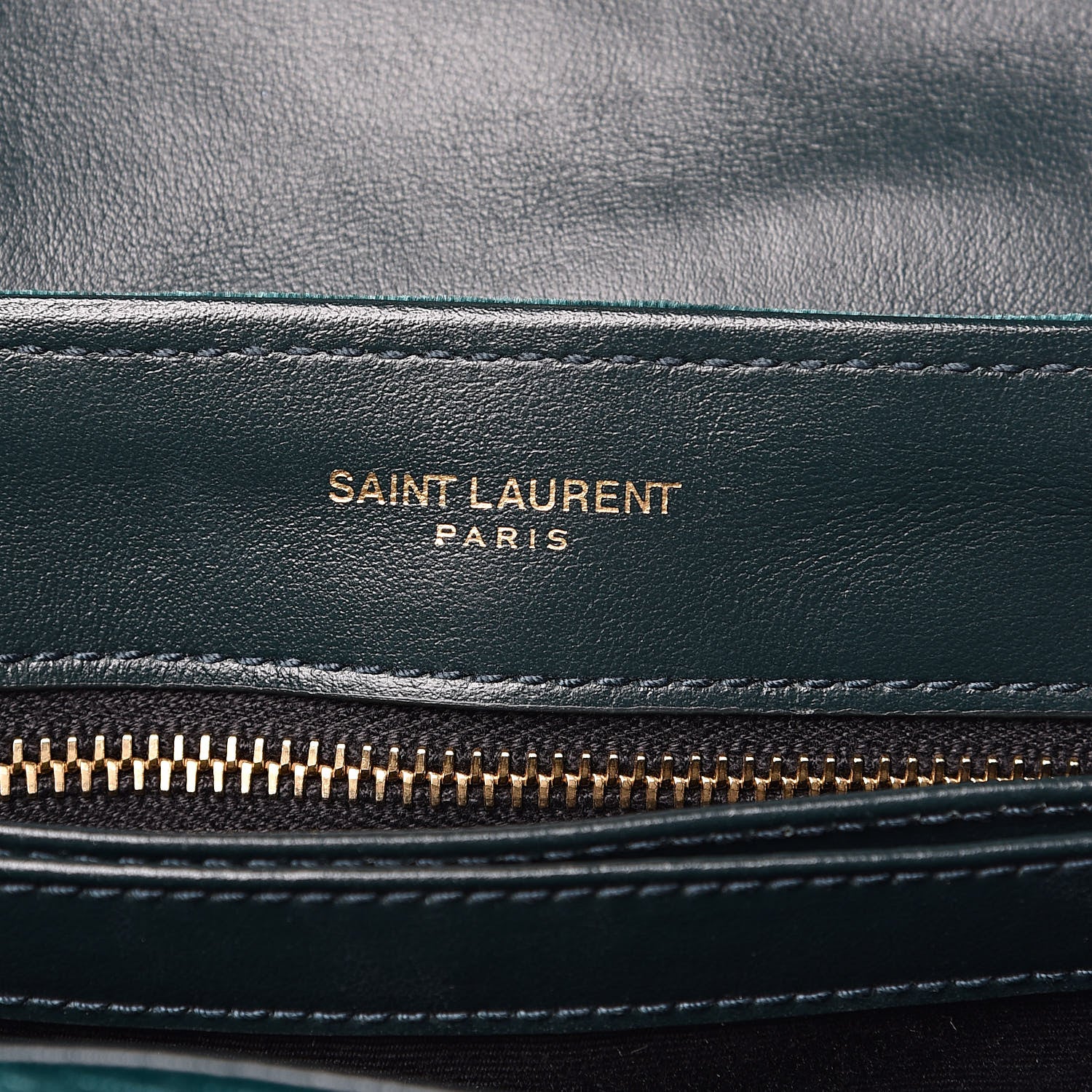Saint Laurent Velvet Y Quilted Monogram Toy Loulou Chain Satchel Dark Ottanio 7 of 11