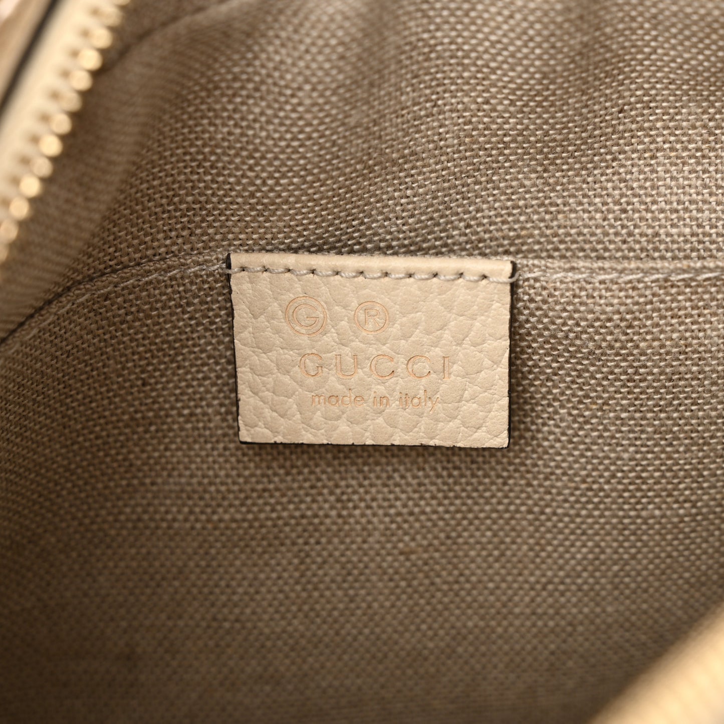 Monogram Dollar Calfskin Mini Bree Messenger Bag Beige Ebony Avoire