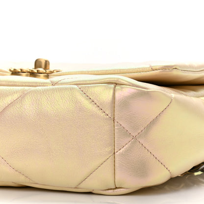 Chanel Iridescent Lambskin Quilted Medium Chanel 19 Flap Pink 10 of 11