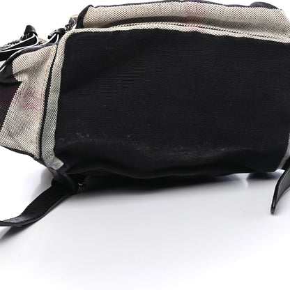Burberry Canvas Mega Check Medium Rucksack Backpack Black 10 of 10