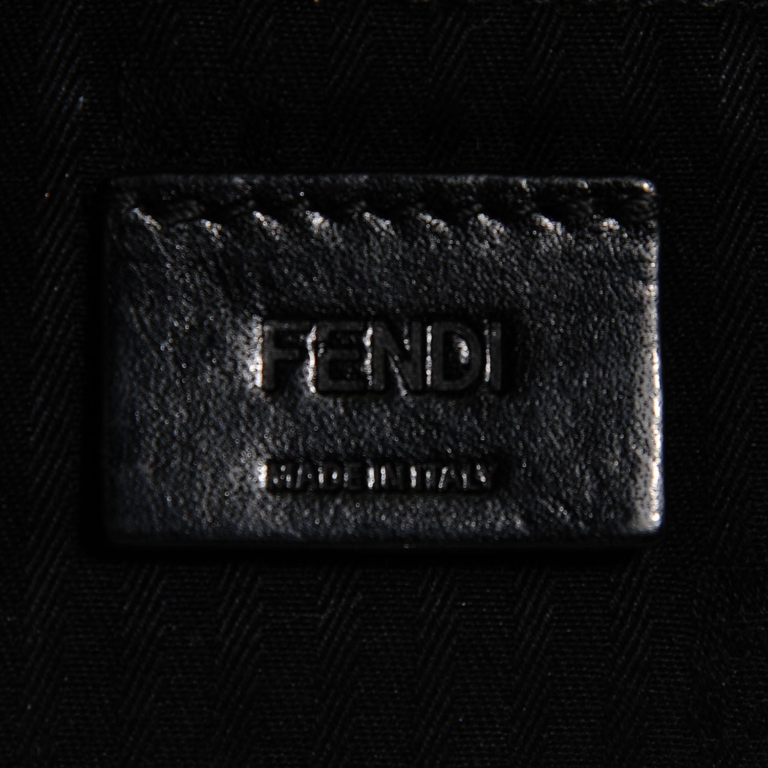 Fendi Vitello Flamingo Enamel Fendista Pouchette Crossbody Black 6 of 9