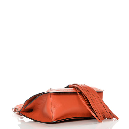 Gucci Cellarius Calfskin Medium Bamboo Daily Flap Shoulder Bag New Dark Orange 4 of 6