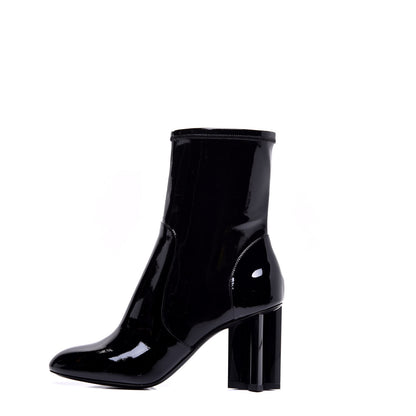Louis Vuitton Patent Silhouette Ankle Boots 37 Black 1 of 8
