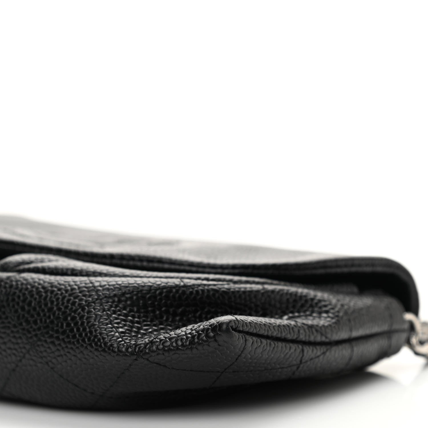 Chanel Caviar Half Moon Wallet On Chain WOC Black 11 of 12