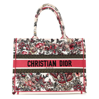 Christian Dior Canvas Embroidered Medium Butterfly Print Book Tote Multicolor 1 of 14
