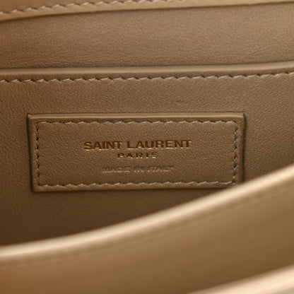Saint Laurent Canvas Calfskin Mini Classic Monogram Cassandra Top Handle Tan Natural 6 of 13