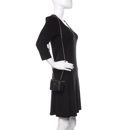 Chanel Caviar Quilted Mini Vanity Case With Chain Black 2 of 10