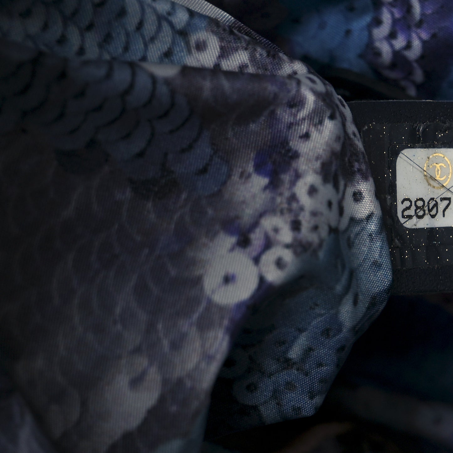 Canvas Sequin Print Quilted Waist Bag Multicolor