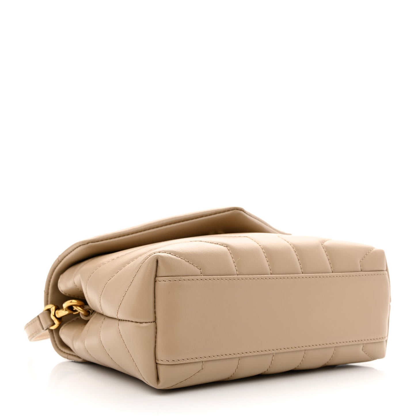 Calfskin Y Quilted Monogram Toy Loulou Crossbody Bag Dark Beige