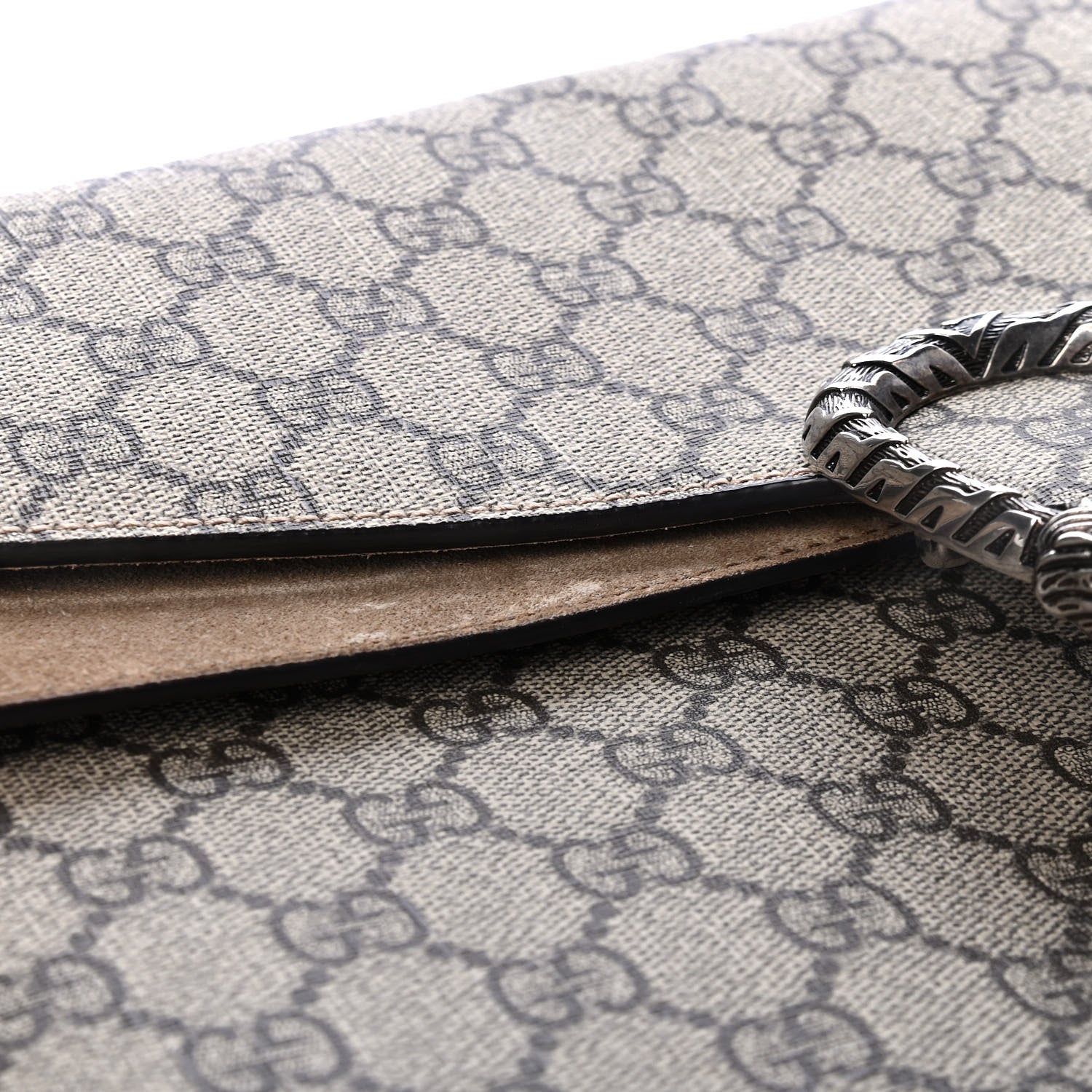 Gucci GG Supreme Monogram Medium Dionysus Shoulder Bag Taupe 4 of 5