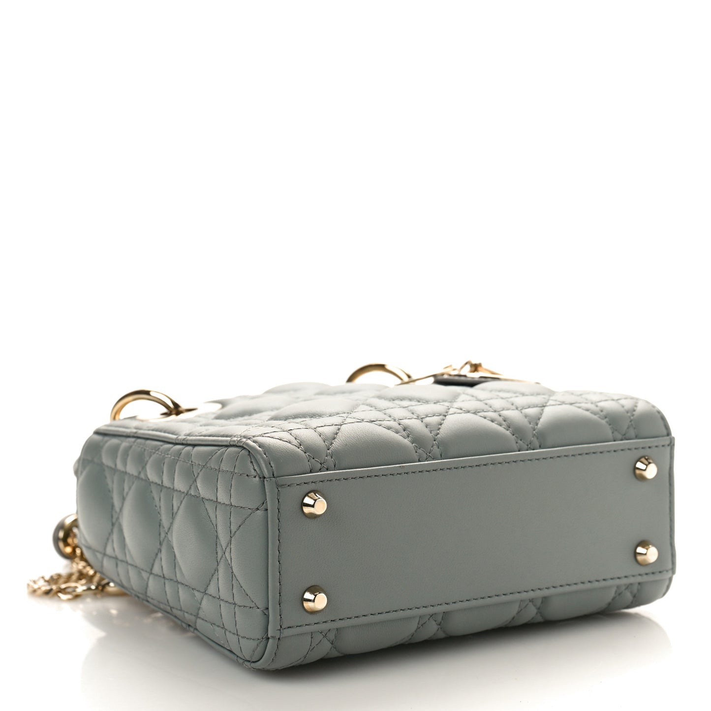 Lambskin Cannage Mini Lady Dior Grey